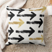 ブラック&金ゴールド矢印装飾用クッション クッション (ブランケット)