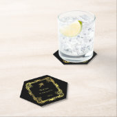 ブラック&金ゴールド紙コースター ペーパーコースター (インサイチュ)