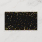 ブラック&金ゴールド紙吹雪おむつラッフルチケットカード エンクロージャーカード (裏面)