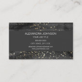 ブラック&金ゴールド紙吹雪スターメイクアップアーティスト 名刺 (裏面)