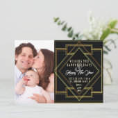 ブラック&金ゴールド素晴らしギャツビーの休日の写真 シーズンカード (スタンド正面)