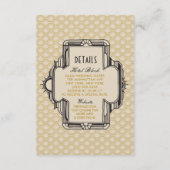 ブラック&金ゴールド素晴らしギャツビー詳細カード エンクロージャーカード (裏面)