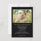 ブラック/金ゴールド背景 – 3時間365日卒業パーティー 招待状 (裏面)