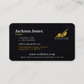 ブラック&金ゴールド芝刈り機カスタムの名刺 名刺 (裏面)