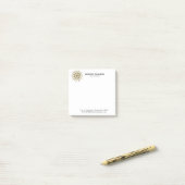 ブラック&金ゴールド華美サークルマンダラ ポストイット (デスク上)