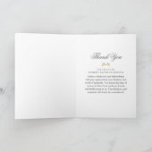 ブラック&金ゴールド葉フォト悔やみや弔慰サンキューカード サンキューカード (内部)