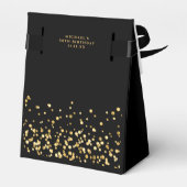 ブラック&金ゴールド誕生日パーティーありがとう フェイバーボックス (裏面サイド)