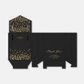 ブラック&金ゴールド誕生日パーティーありがとう フェイバーボックス (折り畳みなし)