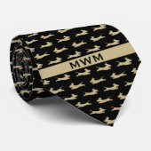 ブラック&金ゴールド走ズ・ダシュント ネクタイ (ロール)