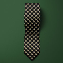 ブラック&金ゴールド農家トラクター ネクタイ