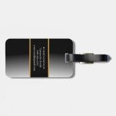 ブラック&金ゴールド音符スケール ラゲッジタグ (裏面横)