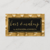 ブラック&金ゴールド高級サロンピロークッション 名刺 (正面)