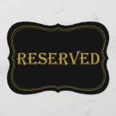 ブラック&金ゴールド1920年代のギャツビー結婚の予約看板 招待状 (正面)