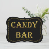 ブラック&金ゴールド1920年代のギャツビー結婚ズ・キャンディ・バーサイン (スタンド正面)