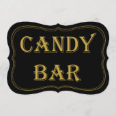 ブラック&金ゴールド1920年代のギャツビー結婚ズ・キャンディ・バーサイン (正面)