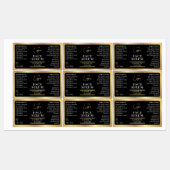 ブラック&金ゴールド1 OZ 30ml化粧品ボトル防水 ラベル (シート)