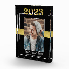 ブラック&金ゴールド2023年卒業記念クラス フォトブロック