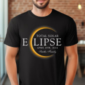 ブラック&金ゴールド2024テキサス州トータル太陽のEclipseファミリー Tシャツ