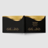 ブラック&金ゴールド50周年記念カスタムゲストブック ゲストブック (全面)