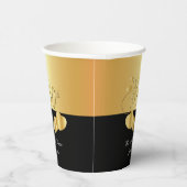 ブラック&金ゴールド50周年記念/誕生日 紙コップ (右)