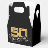 ブラック&金ゴールド50年ヤング・バナー50誕生日 フェイバーボックス (オープン)