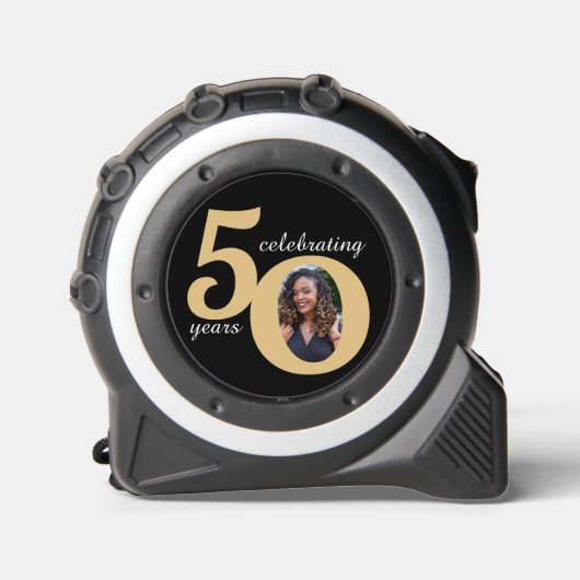 ブラック&金ゴールド50枚フォト50年50誕生日 メジャー (正面)