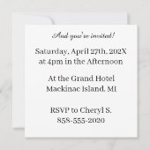 ブラック&金ゴールド50番目の誕生日レトロストライププリント 招待状 (裏面)