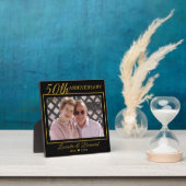 ブラック&金ゴールド50結婚周年記念写真 フォトプラーク (インサイチュ)