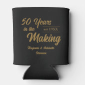 ブラック&金ゴールド50結婚周年 缶クーラー (裏面)