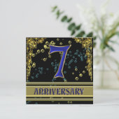 ブラック&金ゴールド7周年記念パーティー 招待状 (スタンド正面)