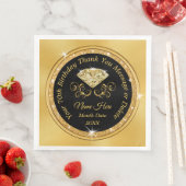 ブラック&金ゴールド70thナプキンス、誕生日、記念日 (インサイチュ)