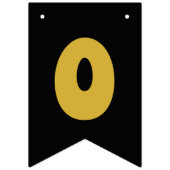 ブラック&金ゴールド「おめでとうございます」バンティングバナー バンティングフラッグ (第2の旗)