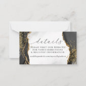 ブラック、金ゴールド、グレーミストゲート詳細ノートカード ノートカード (正面)