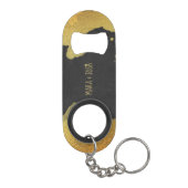 *～*ブラック&金ゴールド・チ結婚ャルクボード キーホルダー栓抜き (裏面)