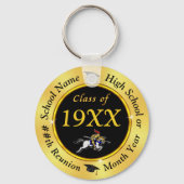 ブラック&金ゴールド、ナイトテーマ、クラス懇親会ギフト、 キーホルダー (正面)