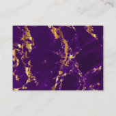 ブラック、金ゴールド、パープル大理石 – 披露宴 エンクロージャーカード (裏面)