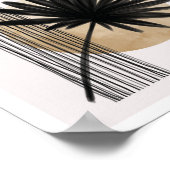 ブラック&金ゴールド、パームツリーアート、モダンシック・アート ポスター (角)