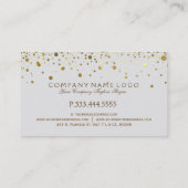 ブラック、金ゴールド、ホワイトサークルポップコーンリバーシブル 名刺 (裏面)