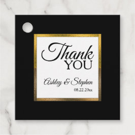 ブラック |金ゴールド |ホワイトシンプルエレガントありがとう フェイバータグ