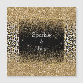 ブラック·金ゴールド·レオパード·プリント·グリジー (正面)