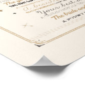 ブラック&金ゴールドIスパイ結婚のハッシュタグ記号 ポスター (角)