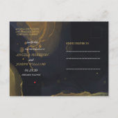 ブラック&金ゴールドMセーブ・ザ・デート案内はがき 案内ポストカード (裏面)