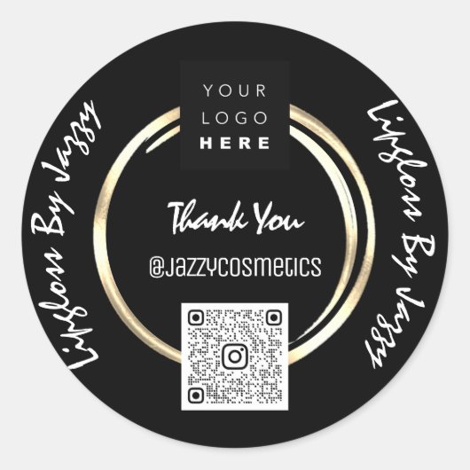 ブラック・金ゴールドVIPで感謝の気持ちを高め感謝している ラウンドシール (正面)