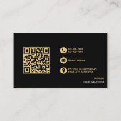 ブラック&金ゴールドVIP – 完全にカスタマイズおよびプロフェッショナル 名刺 (裏面)