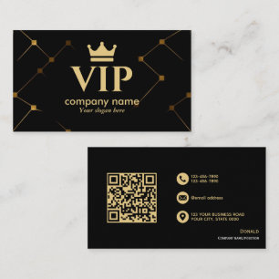 ブラック&金ゴールドVIP – 完全にカスタマイズおよびプロフェッショナル 名刺