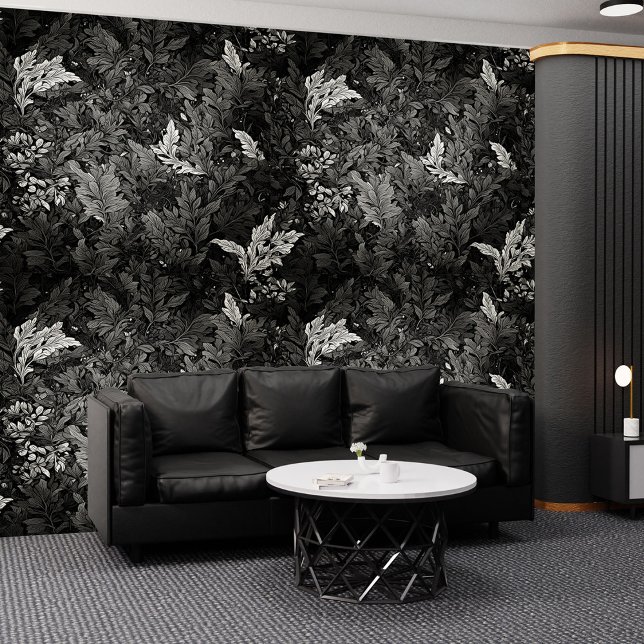 ブラック&開花：ピール&スティックのヴィンテージTouch 壁紙 (Black & Bloom: A Touch of Vintage on Peel & Stick Wallpaper)