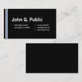 ブラック(青ストライプ色) 名刺 (正面/裏面)