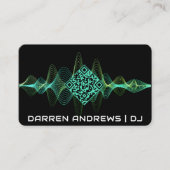 ブラック |音楽QRコードSoundwave 名刺 (正面)