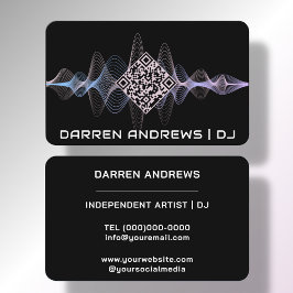 ブラック |音楽QRコードSoundwave 名刺
