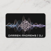 ブラック |音楽QRコードSoundwave 名刺 (正面)